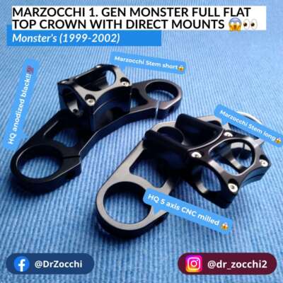 Dr-Zocchi's MONSTER 1. Gen Custom Full Flat Top Crown WITH STEM short/long    
