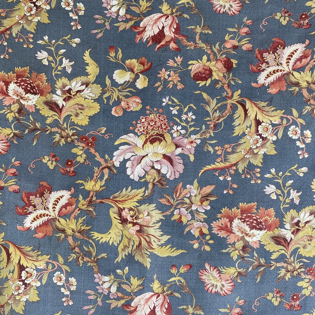 Belle Epoque Cretonne Fabric Antique French printed cotton 