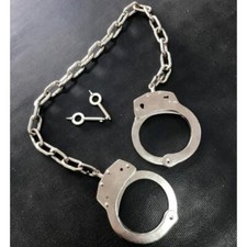 Heavy Duty Leg Irons Ankle Legcuffs Handcuffs Shackles Double Locking Cuff Keys
