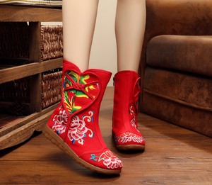 女式手工制作中国绣花民族花布靴平底单鞋舒适 Ebay 女式手工制作中国绣花民族花布靴平底单鞋舒适 Ebay