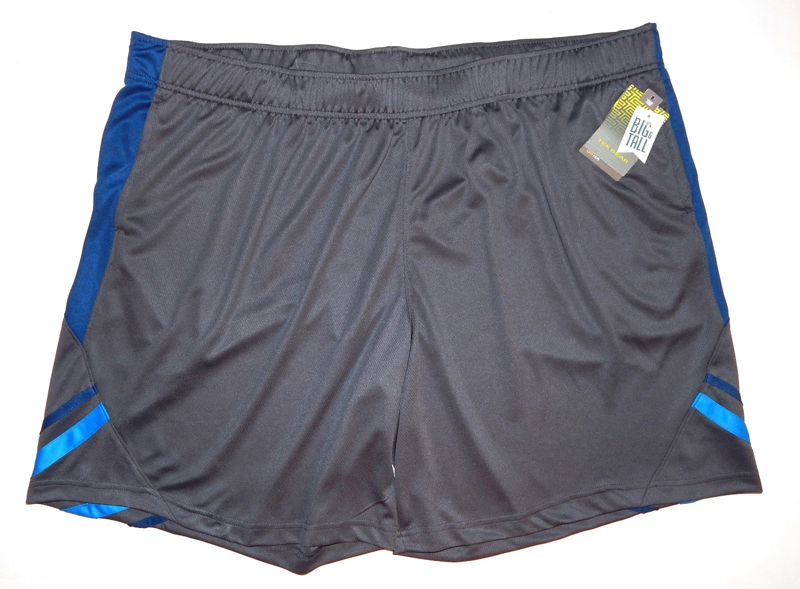 Men's Big & Tall Tek Gear Basketball Shorts Iron Gray & Blue Inseam 10