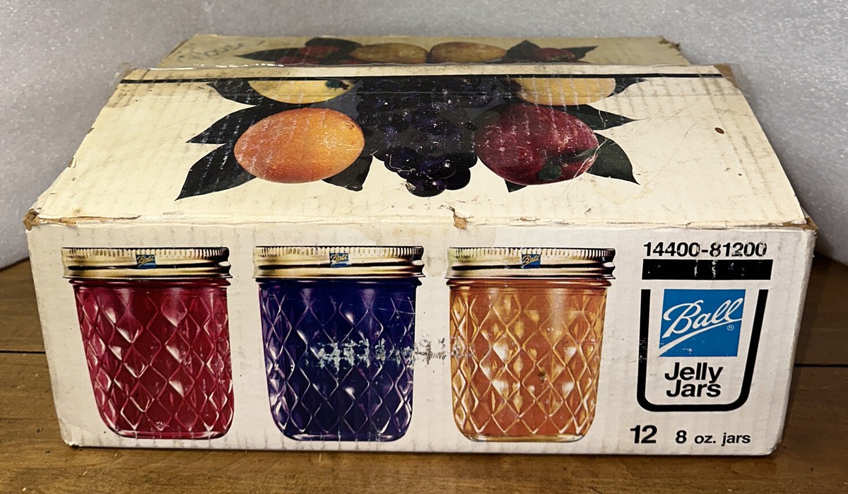 10 New Vintage BALL 8 oz Quilted Crystal Jelly Canning Jars | eBay