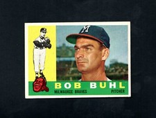 1960 Topps Bob Buhl #374 -- Braves  ~~ Nice Card