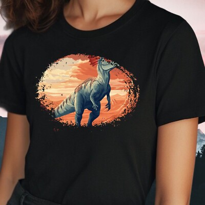 Frauen T-Shirt Dilophosaurus Dinosaurier Motiv Baumwolle Größe S bis 3XL