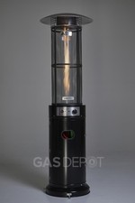 [GRADE B] REALGLOW Heatmaster 15KW Flame Patio Heater in black with Glass Tube