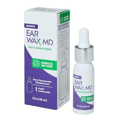 eosera Ear Wax MD - Ear Wax Dissolving Drops - Breaks Down & Dissolves Earwax