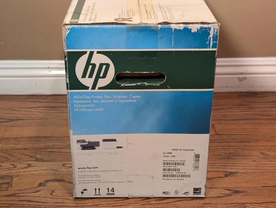HP Officejet J4680 All-in-One Printer Fax Scanner Copier Wireless Wi-Fi Inkjet - Image 2 of 4