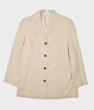 Vintage Silk Jacket Womens 4 Khaki Blazer Mid...