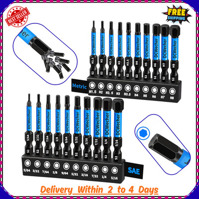 20PCS Allen Wrench Drill Bit Set   S2 Steel Magnetic Hex Bits, Professional