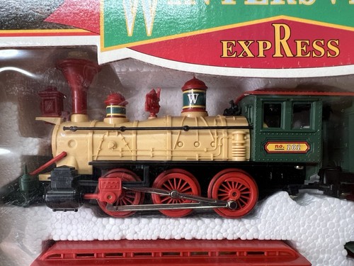 Juego de tren Wintersville Express a batería nuevo brillante 170 vintage 1996 nuevo en caja - Imagen 6 de 10