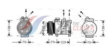 Kompressor Klimaanlage AVA Clever Choice ALAK016 für ALFA 166 12V FIAT MAREA JTD
