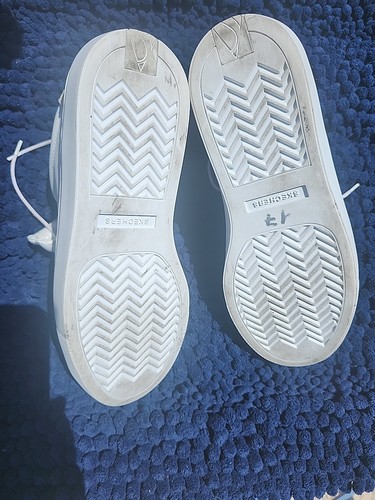 SKECHER STREET RISE FIT LEATHER SNEAKERS RHINESTONE SMILEY HAPPY FACE US 6 - Picture 6 of 10