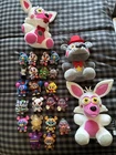 FNAF Five Night’s At Freddy’s Lot Funko Mini Figures, Plushies, and Faz’s Fizzy