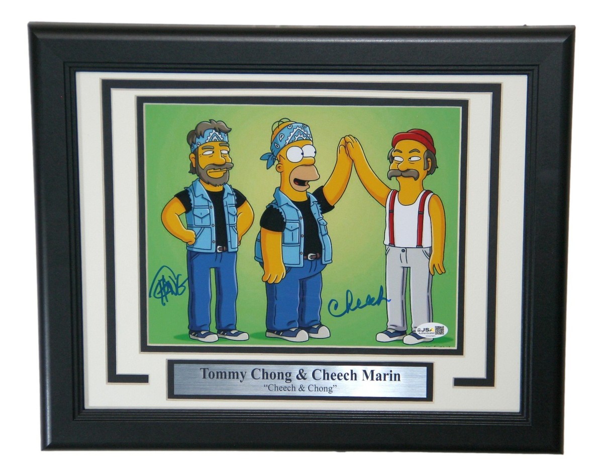 Cheech & Chong Signed Framed 10x8 Simpsons Photo JSA Tommy Chong Cheech & Chong Signed Framed 10x8 Simpsons Photo JSA Tommy Chong