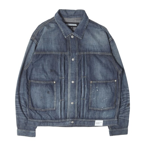 Neighborhood, Neighborhood Hood Jacket Indigo Xl24Ss Vintage Fabricate Light Ounce Denim Washe