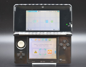 [REGION FREE]Nintendo 3DS black (Cosmo Black Clear Black)  Console Used 003