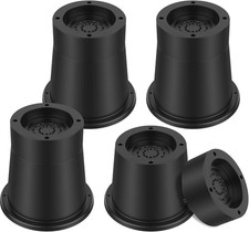QINGLANG Bed Risers 4-Pack Chair Raisers Table Leg Extenders Round Black 
