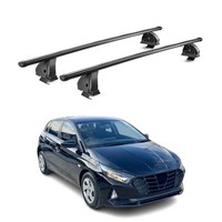 Stahl DachträGer FüR Hyundai I20 III 2020-2026 TÜV AbschließBar 2Tlg Schwarz