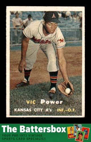 Vic Power #167 1957 Topps card