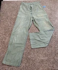 Vintage 60s 70s Distressed Worn Vietnam War Army Military Chino Uniform Pants