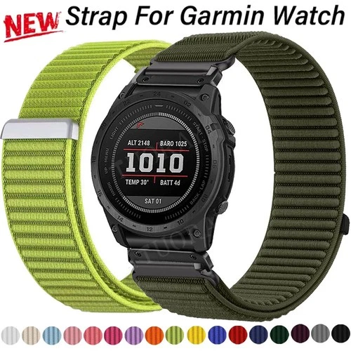 Quick Fit Nylon Watch Band For Garmin Fenix 8 7 7X 6 6X Pro 5 5X Epix Pro Strap