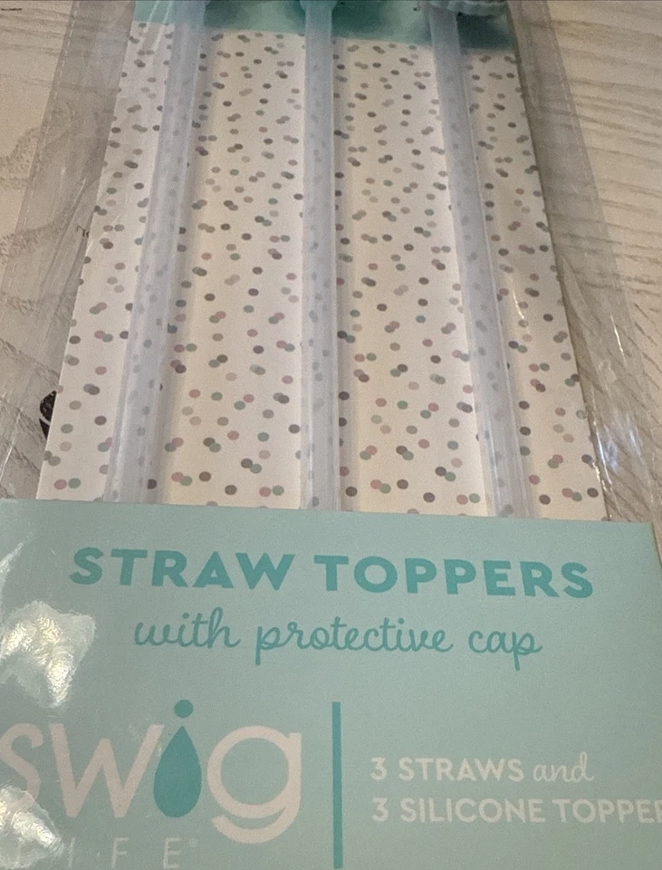 Juego de adornos de paja Swig, 3 pajitas reutilizables 3 fundas de pajita de silicona Bride To Be A3 Foto 3 de 4