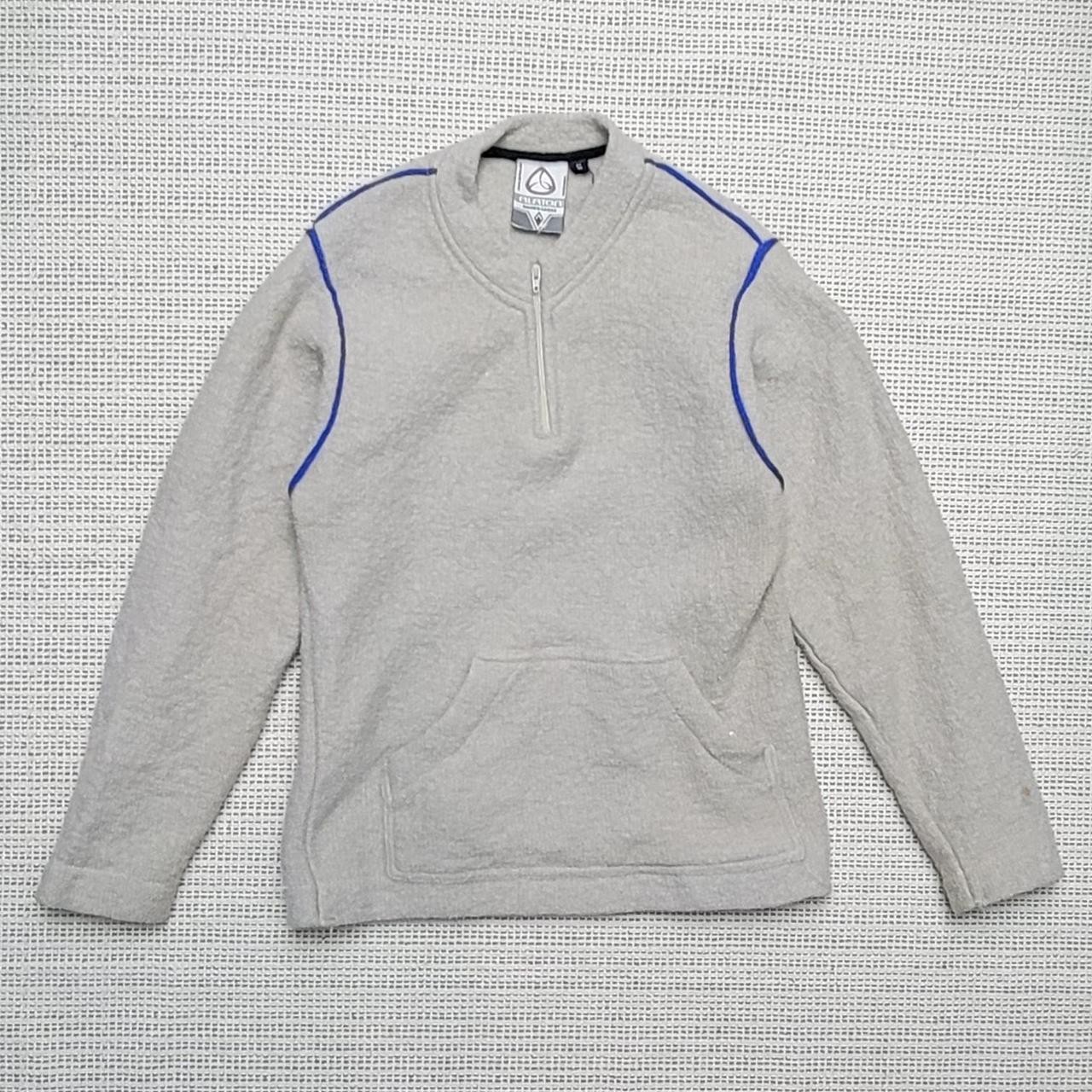 Vintage y2k, burton women's fleece, quarter zip, pullover wool sweater Size S