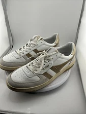 Gola Hawk Women's Size 11 Sneakers White Off White CLB336 Gold