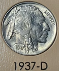 1937 D Denver Buffalo Indian Head Nickel Five Cents 5C .05
