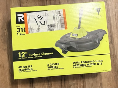 #ad RYOBI 12 in. 3100 PSI Electric Pressure Washer Surface Cleaner w Caster Wheels $45.00