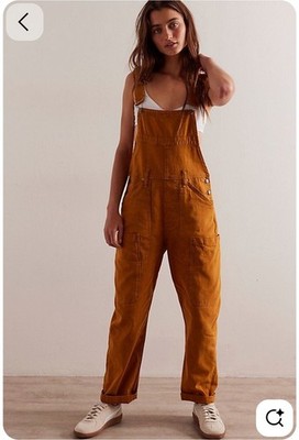 We The Free Way Back Soft Denim Overalls Size M