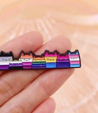 ENAMEL RAINBOW CATS PIN 2 PCS - PRIDE LGBTQ ONE FOR YOU, ONE FOR A FRIEND