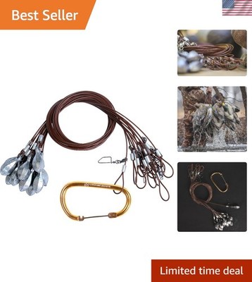 Comprehensive 12-Piece 48'' Duck Decoy Rig, 4oz Teardrop Weights for Perfect Grip