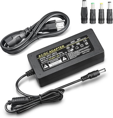 48V 2A Power Supply 96W AC/DC Adapter AC 100-240V to DC 48 Volt 2 Amp Power Tran