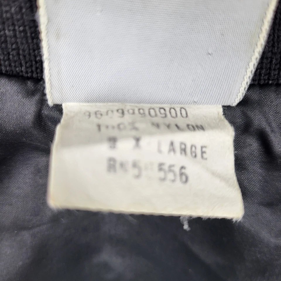 MERCEDES BENZ Hombre XL Negro Nylon Cremallera Frontal Spring Chaqueta Foto 3 de 4