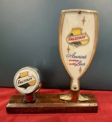 1930S VTG ANTIQ? AUTHENTIC FALSTAFF 2 BEER TAPS KNOBS HANDLES COLLECTOR ESTATE