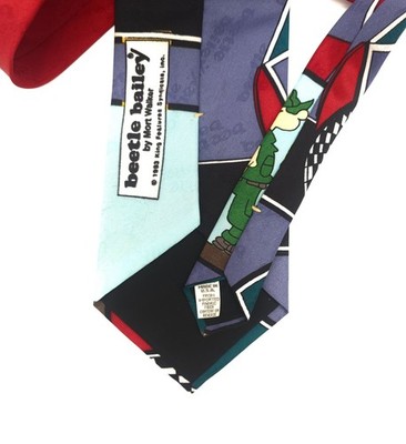Vintage 1993 Beetle Bailey Men's Tie by Mort Walker Vibrant Colors