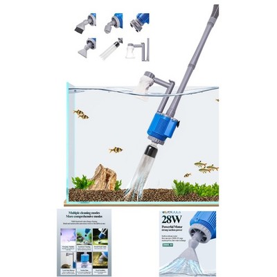 Automatic Submersible Gravel Cleaner with 28W Pump - Efficient Water Changer