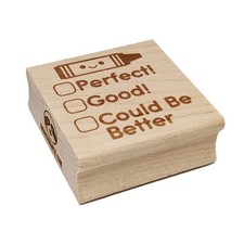 Cute Student Evaluation Rating Perfect Square Rubber Stamp for Stamping Crafting