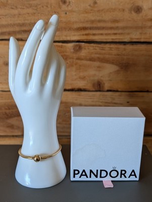 Pandora Gold Plated Snake Chain 7'' Bracelet ALE MET - New In Box