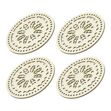 4Pcs Crochet Basket Base 5.5 Inch Round Bottom DIY Weaving Basket, Leaf