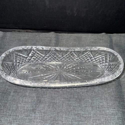Waterford Crystal ALANA Disc  Celery Dish Ireland Vintage Perfect