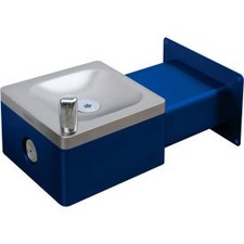 Industrial Outdoor Wall Mount Drinking Fountain Blue  Industrial 761224BL
