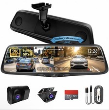 PORMIDO PRD80 OEM 2K Rear View Mirror Camera 10" Mirror Dash Cam Retail 370