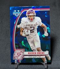 Rueben Owens Rookie 2024 Bowman Chrome University SAPPHIRE Card #76 Texas A&M