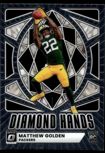 Matthew Golden Rookie Diamond Hands #3 2025 Panini Optic Donruss Optic Green Bay
