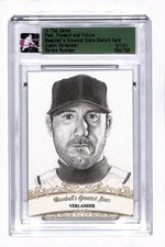 2014 In The Game Past, Present and Future Justin Verlander Sketch 1/1