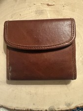 VTG Y2K COACH BIFOLD WALLET COIN PURSE MINI LEATHER RARE DISTRESSED British Tan