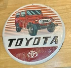 Vintage Toyota Land Cruiser Sign Motors Gas Pump Porcelain Style Metal Sign NEW