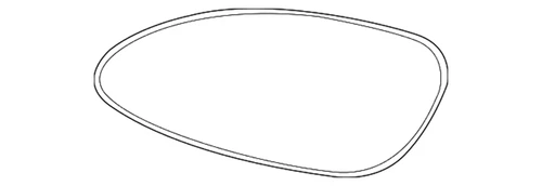 New Genuine BMW Mirror Glass Heated Plane Lef (2003-2008) OE 51167112585